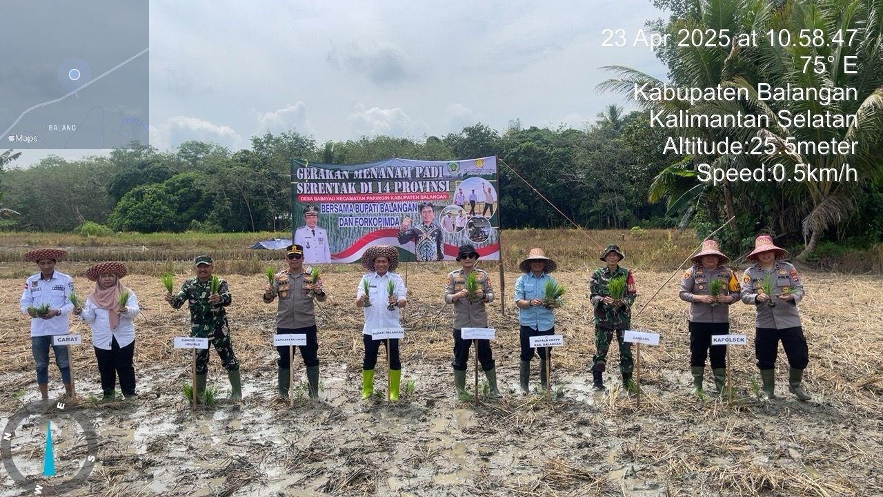 Ditjen Lahan dan Irigasi Dorong Optimasi Lahan Lewat Gerakan Tanam Serentak di Kabupaten Balangan