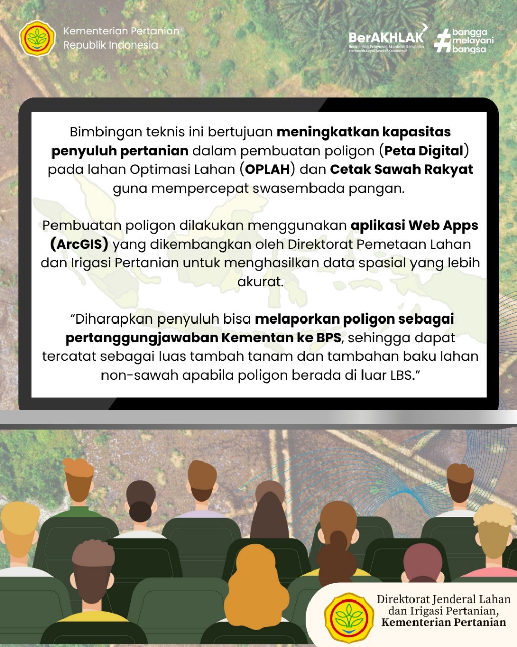 Ditjen Lahan dan Irigasi Gelar Bimtek Poligon di Lokasi OPLAH dan CSR