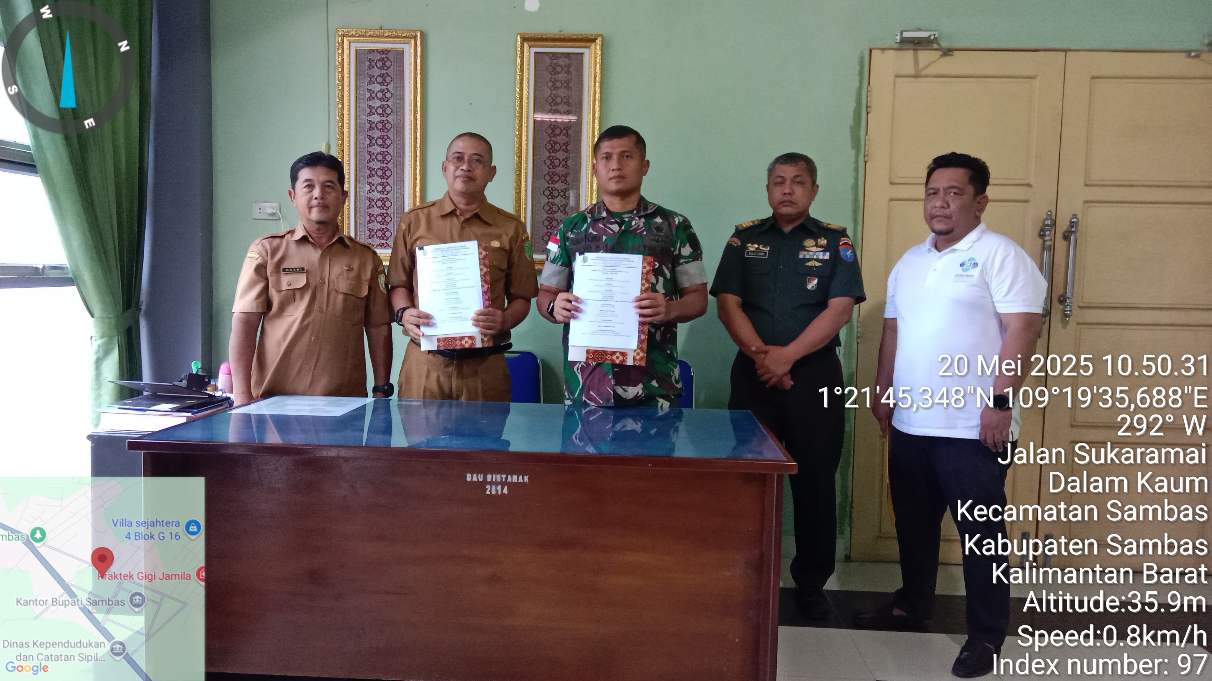 Kabupaten Sambas dan Kodim 1208 Sepakati Kontrak Konstruksi Lahan Pertanian Seluas 1.263 Hektar