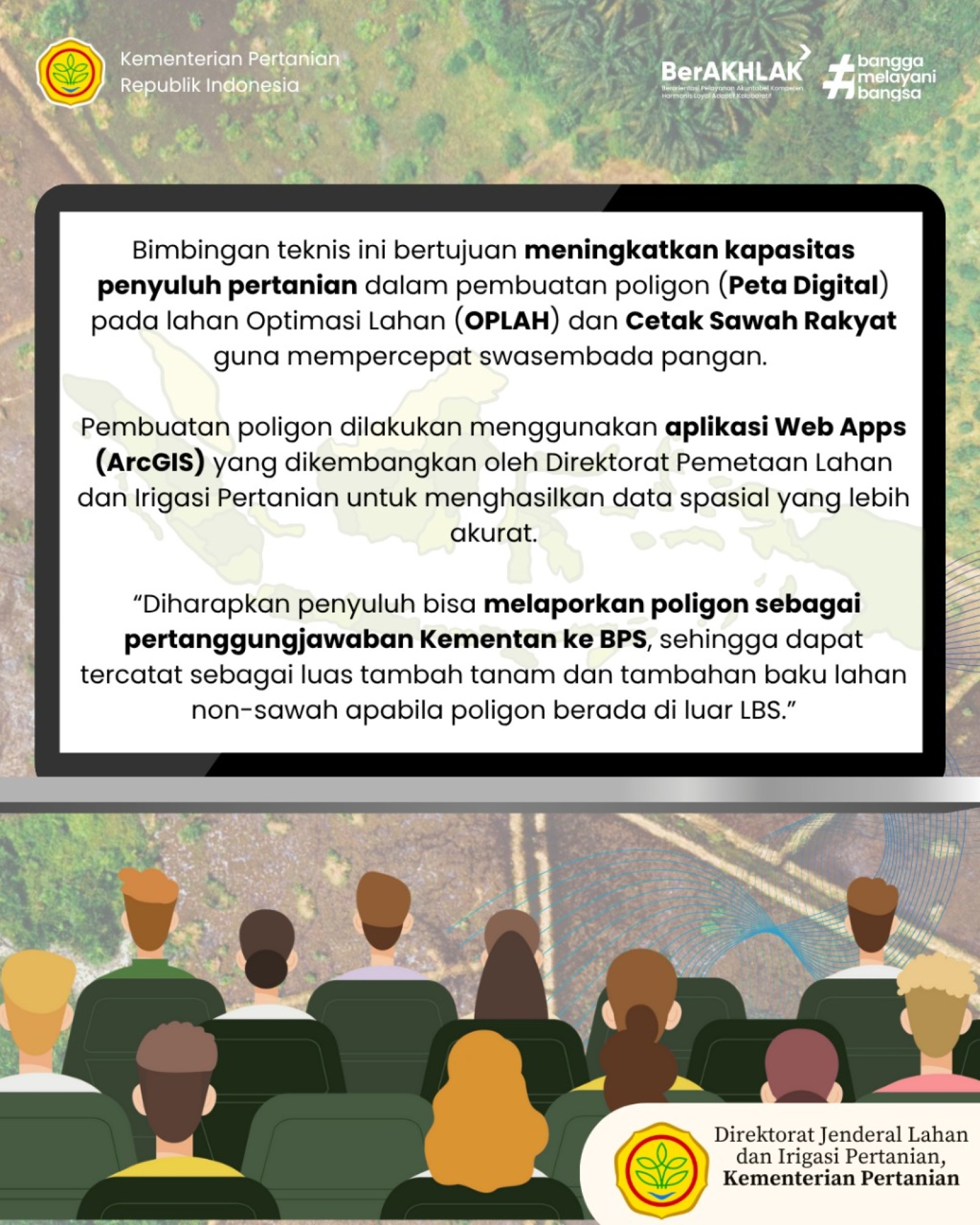 Ditjen Lahan dan Irigasi Gelar Bimtek Poligon di Lokasi OPLAH dan CSR