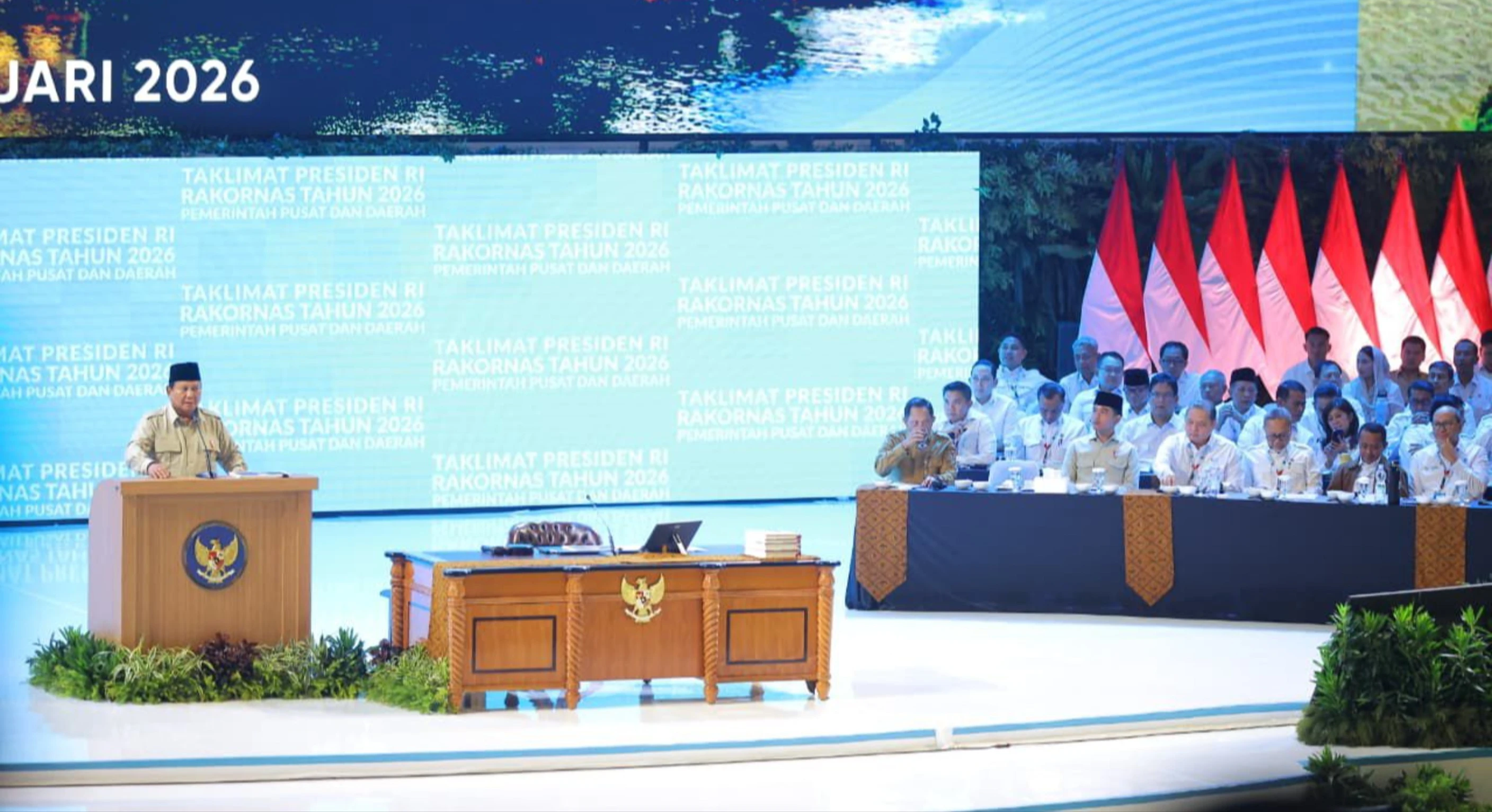 Di Rakornas Pemerintah Pusat–Daerah 2026, Presiden Prabowo Tegaskan Swasembada Pangan Pilar Bangsa