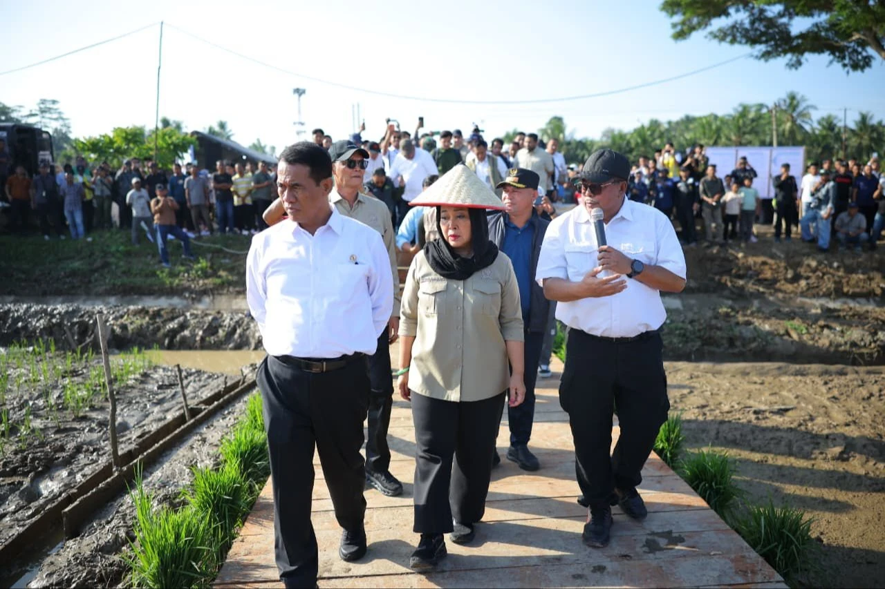Groundbreaking Rehabilitasi Lahan Sawah Terdampak Bencana Banjir di Lhokseumawe Aceh, 15 Januari 2026
