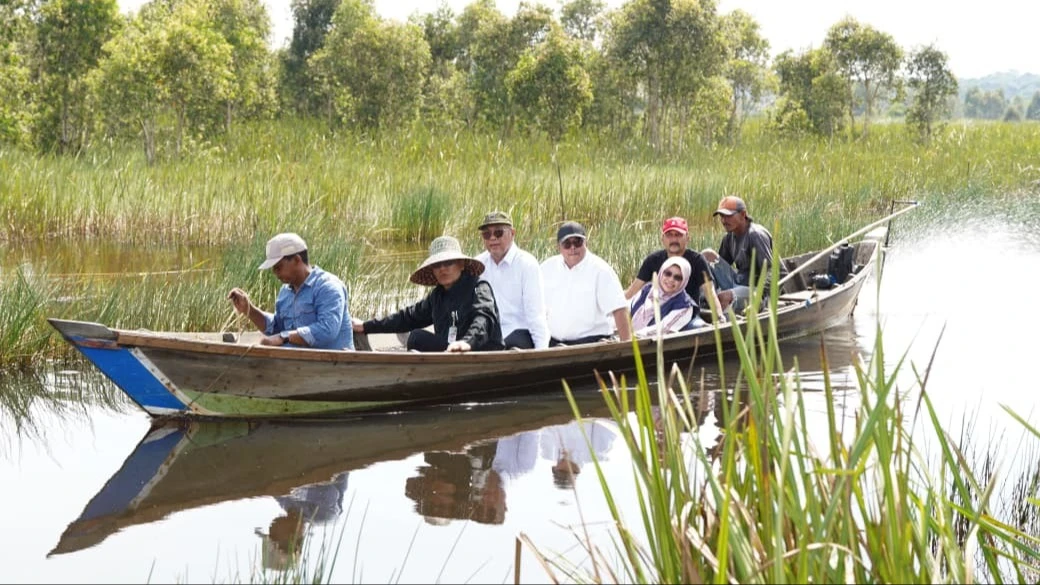 Tinjuan Lapangan Fasilitas RPATA Kegiatan Cetak Sawah Rakyat di Kabupaten Tanah Laut, Kalimantan Selatan, 24 Januari 2026